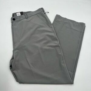 FLX Mens Dynamic Stretch Chino Pants 48x34 Cliff Gray Slim Fit MX11V131TS NWT